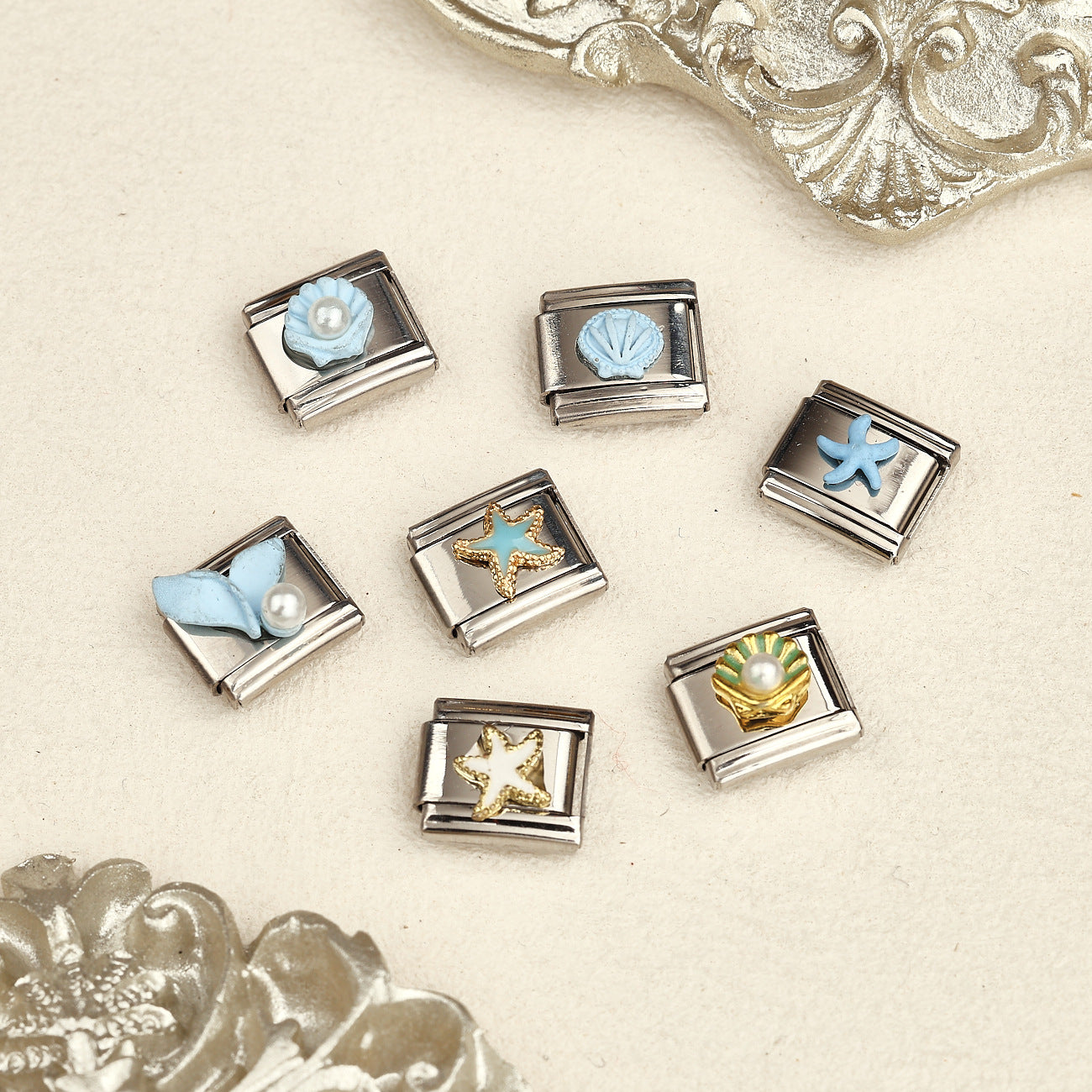 Wholesale Stainless Steel Bow Tie Starfish Shell Charms – Trendy DIY Craft Supply for Jewelry Making