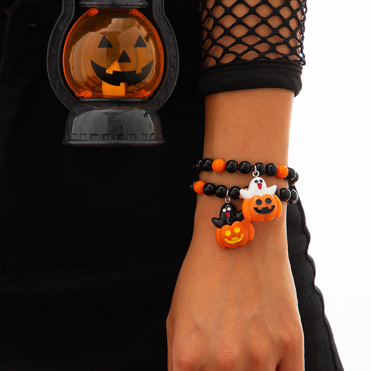 Wholesale  Pumpkin Beaded Bracelet Fashion Accessory for Boutique Resale