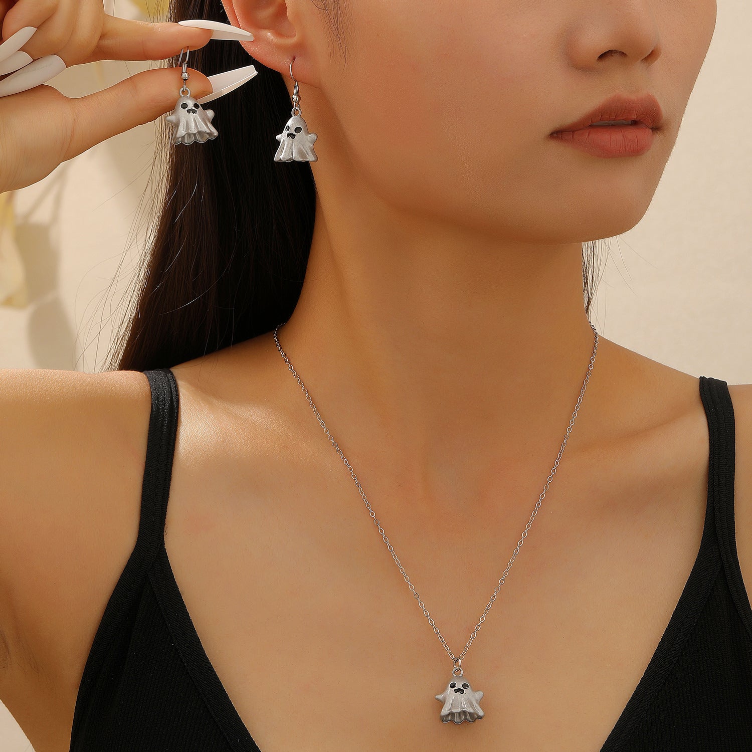 Wholesale  Ghost Earring and Necklace Set Alloy Jewelry for Party Wear Gift