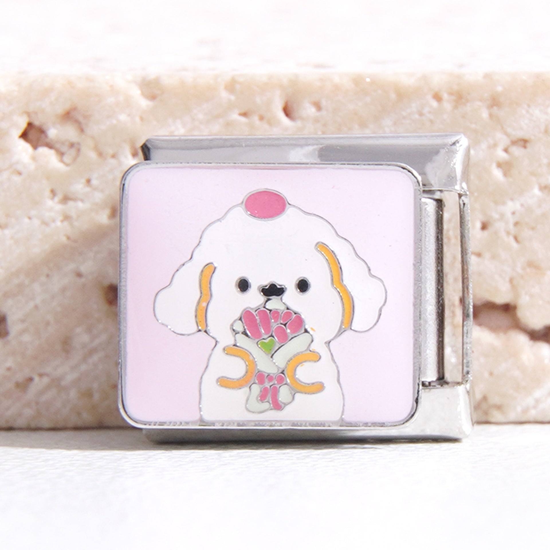 Wholesale Italian Charm Bracelet 9mm DIY Splicing Removable Cartoon Cat Stainless Steel Composable Bracelet