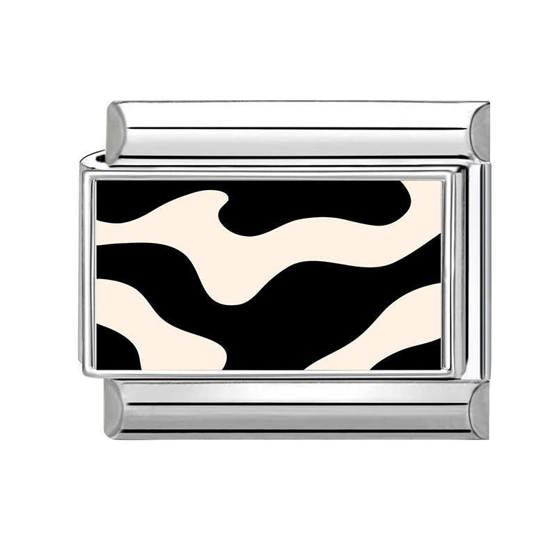 Wholesale 9mm Italian Charm Starter Bracelets DIY square Single Section Creative Stainless Steel Composable Bracelet