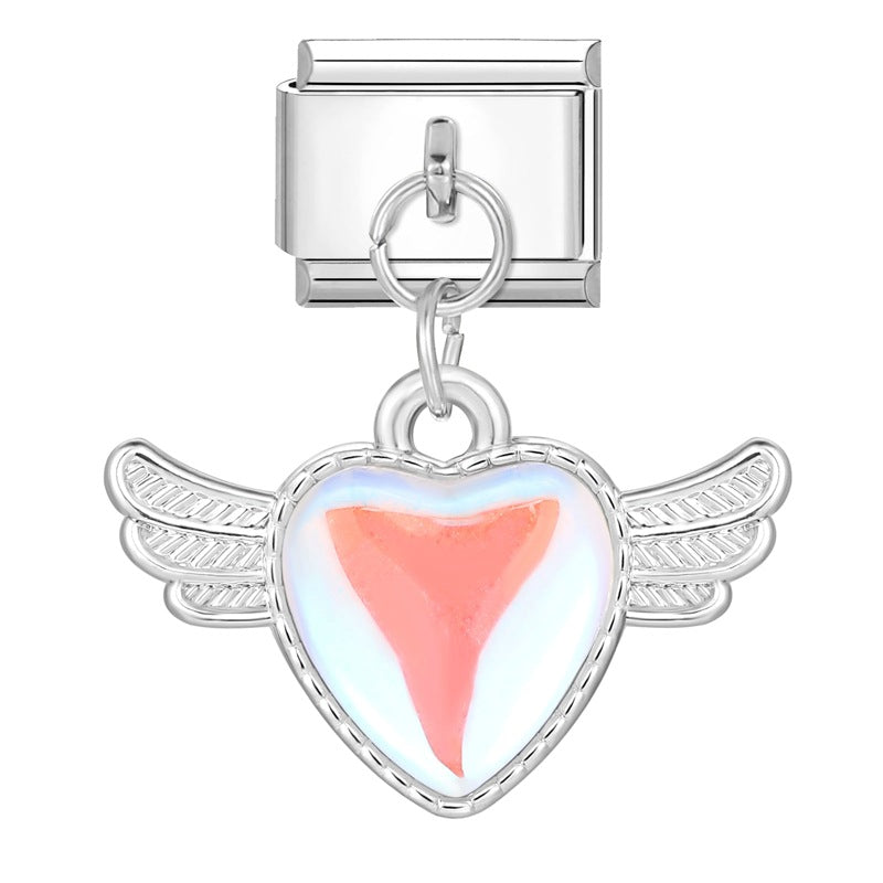 Wholesale Italian Charm Bracelet 9mm DIY Splicing Cute Pendant Stainless Steel Composable Bracelet