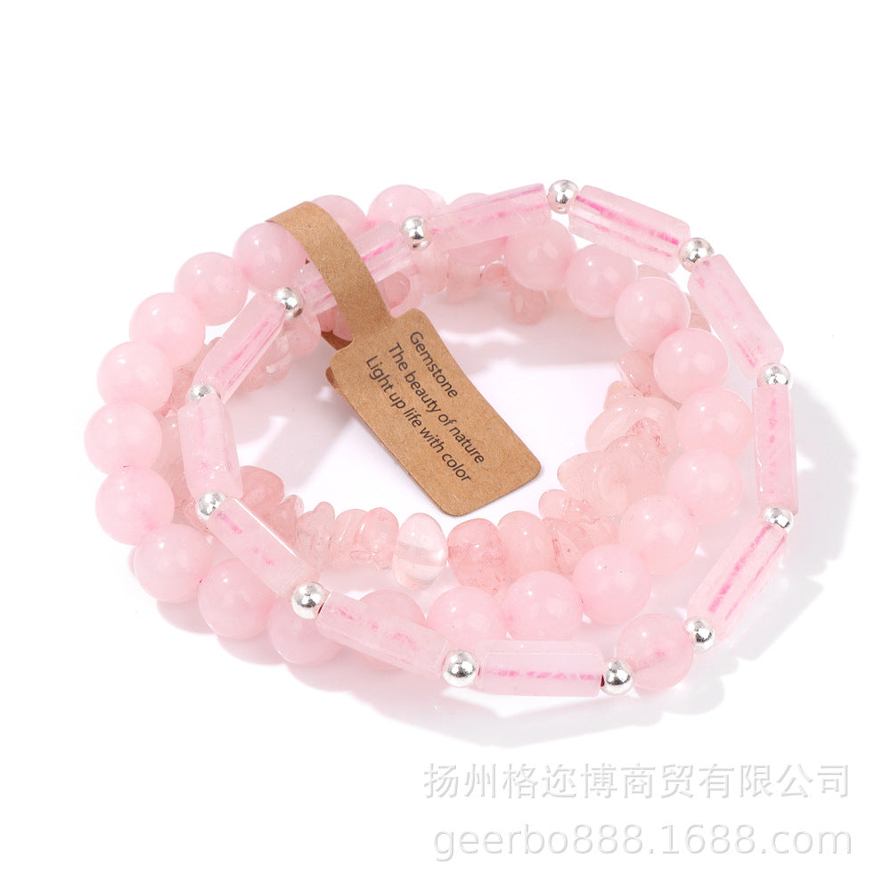 Wholesale Vintage Multi-layer Natural Stone Crystal Bracelets ACC-BT-GEB012