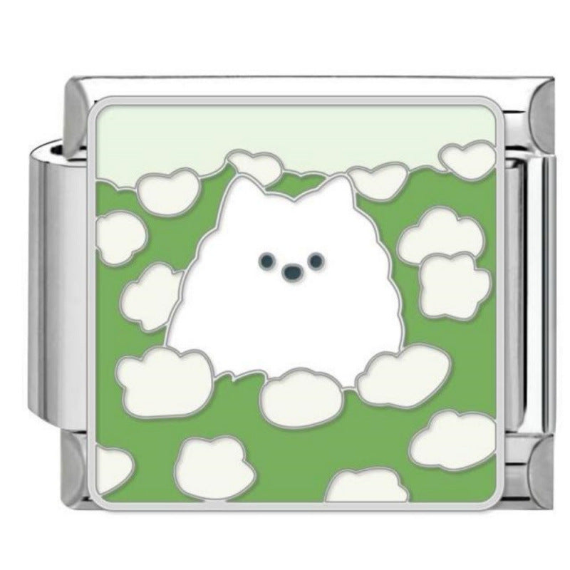 Wholesale DIY Italian Charm Bracelet With Pet Pattern Cute Modular Jewelry Accessory For Everyday Wear