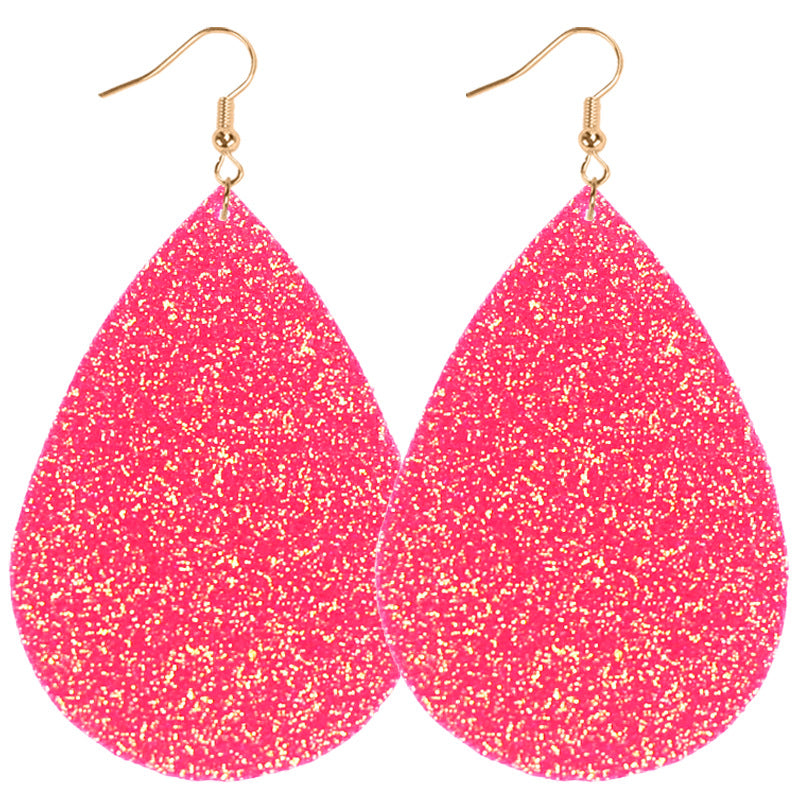 Wholesale Four-Piece Jewelry Set  Multi-Color Sequin Alloy Necklace Pu Leather Earrings Magnetic Bracelet