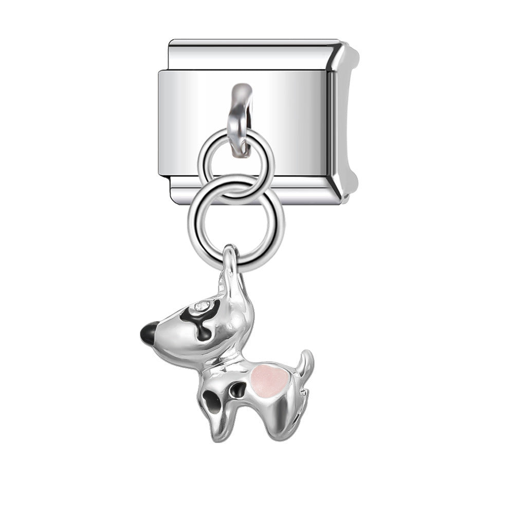 Wholesale Italian Charm Bracelet 9mm DIY Splicing Racing Statue of Liberty Stainless Steel Composable Bracelet