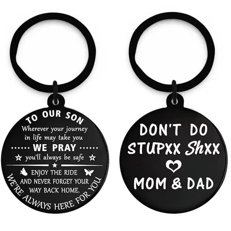 Wholesale Titanium Steel  Engraving Keychain