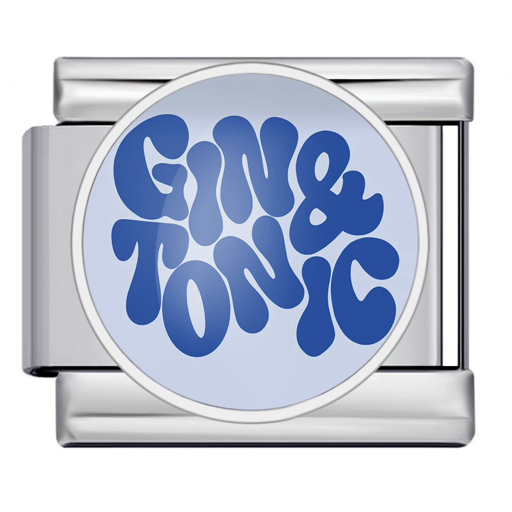 Wholesale 5pcs Italian Charm Bracelet 9mm DIY Image-designed heart-shaped round Creative Stainless Steel Composable Bracelet