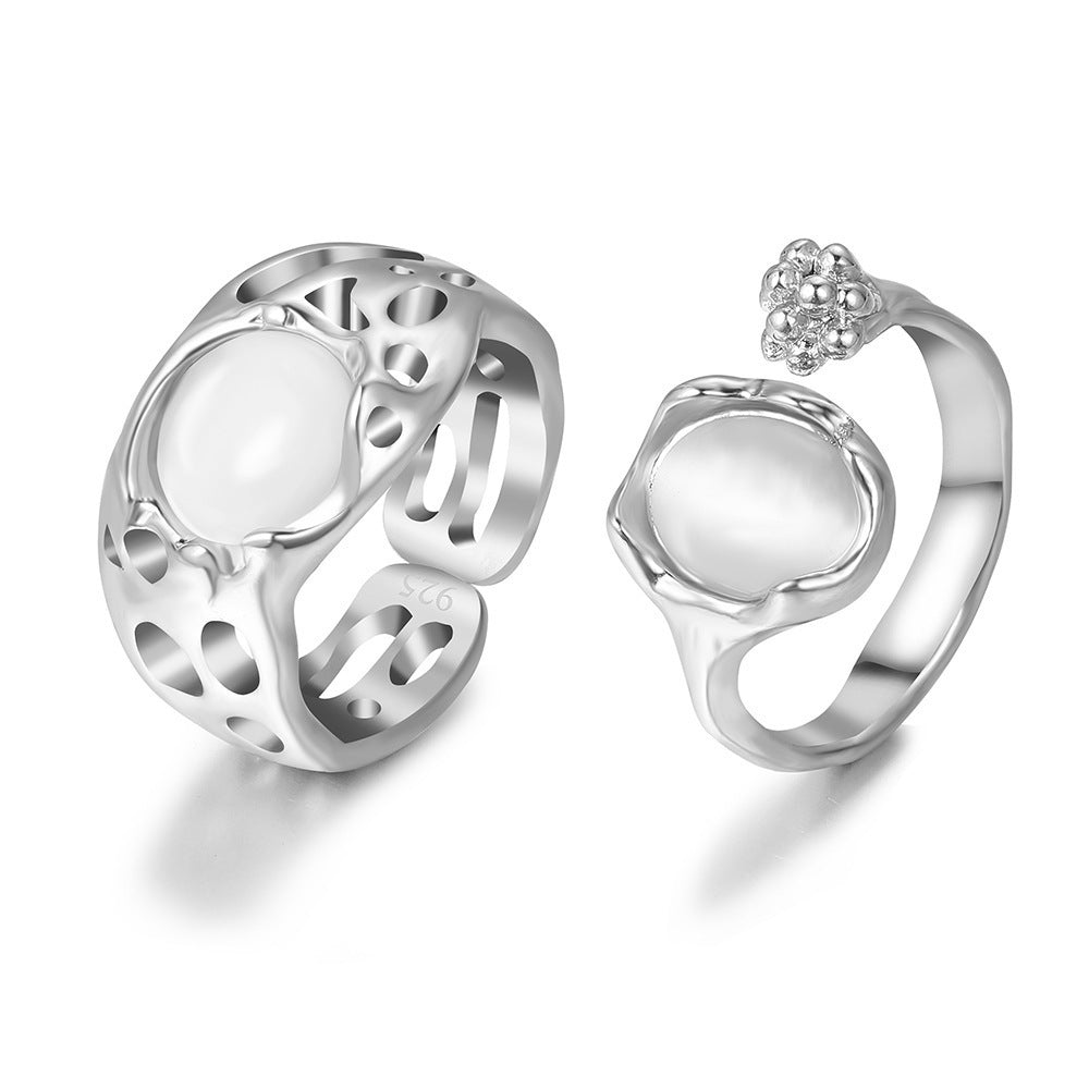 Wholesale  retro light luxury ring  gemstone ring