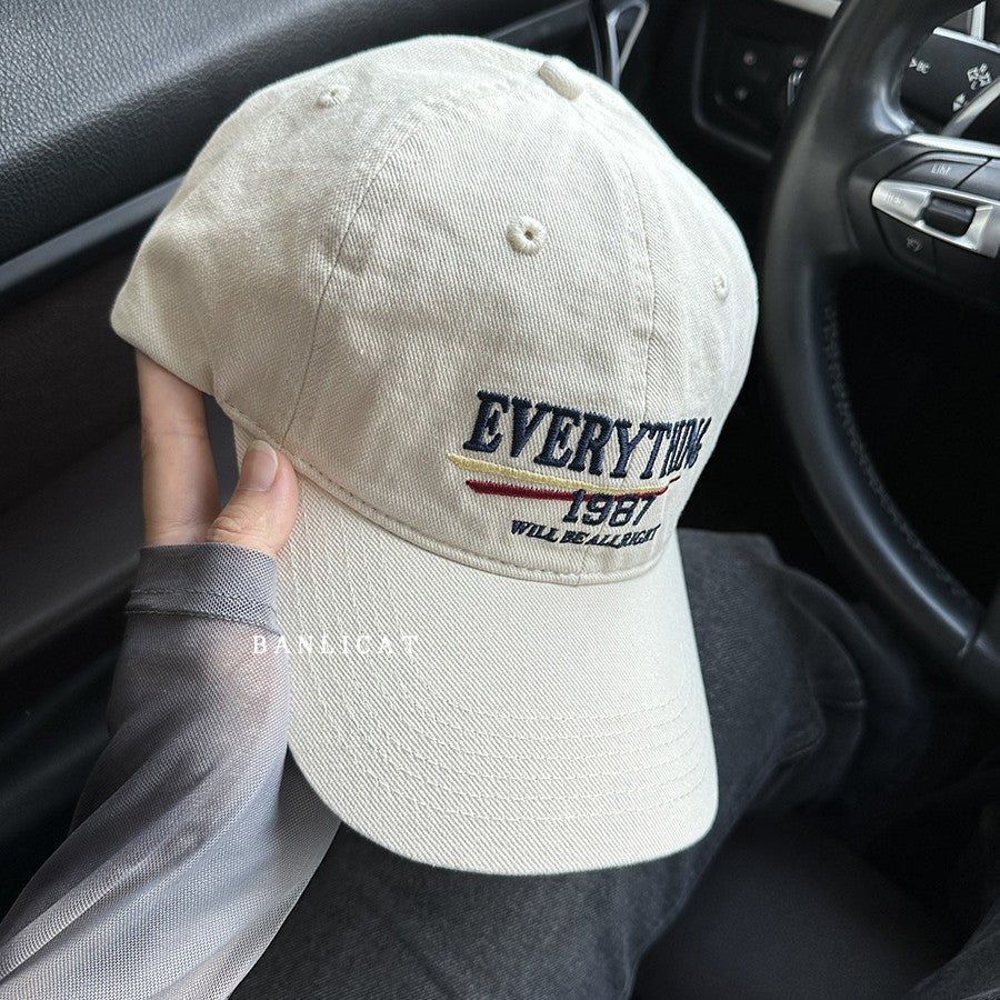 Wholesale Vintage Washed Cotton Embroidered Letters Baseball Hat