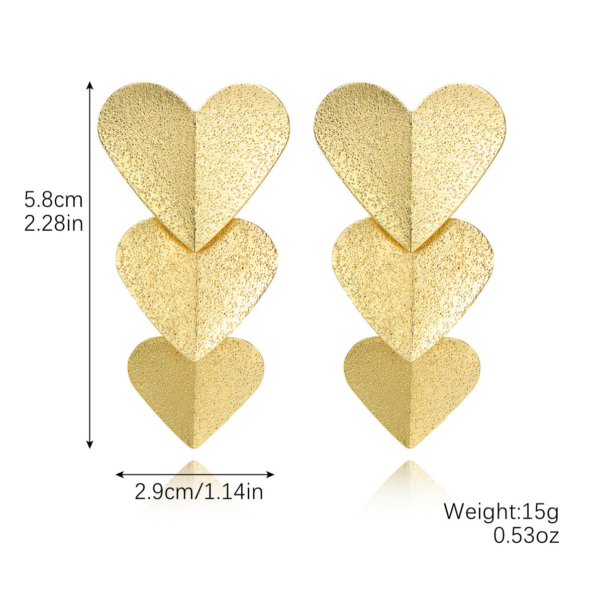 Wholesale  geometric niche exaggerated metal earrings