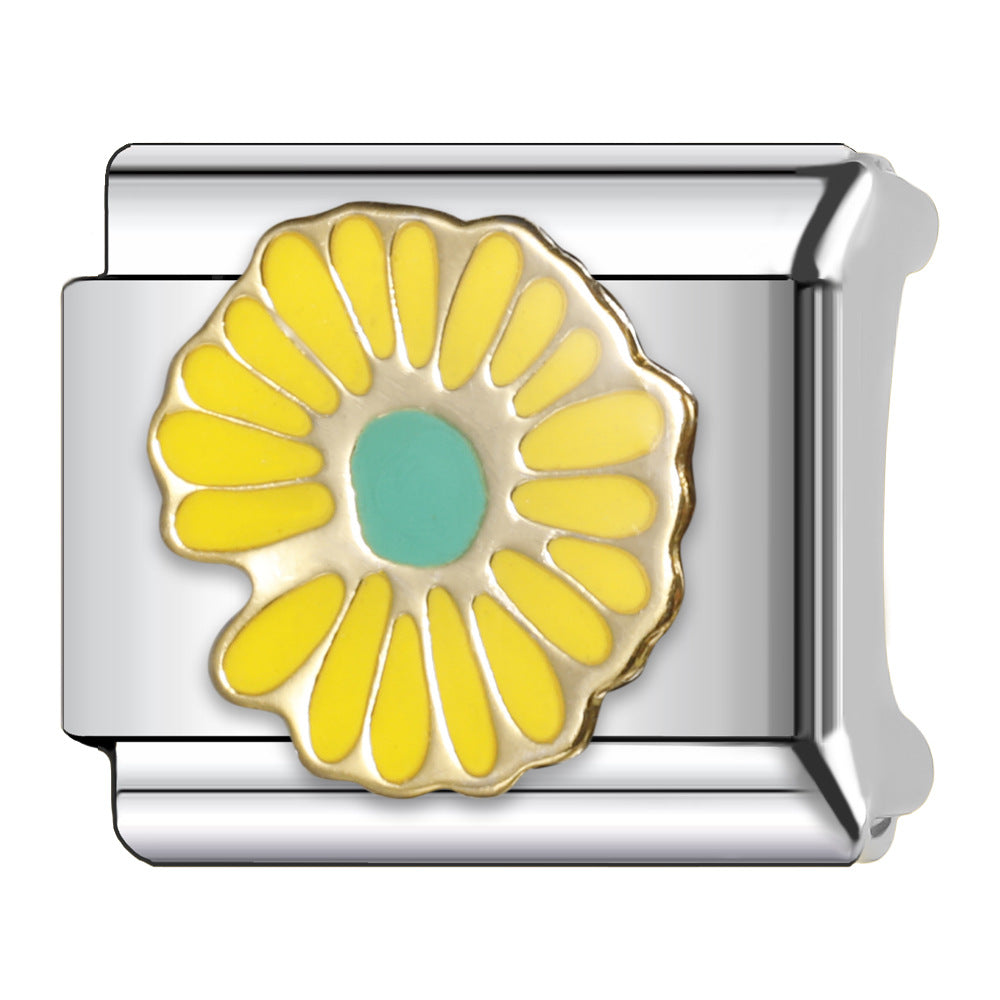 Wholesale Italian Charm Bracelet 9mm DIY Splicing Fruit and Vegetable Series Stainless Steel Composable Bracelet