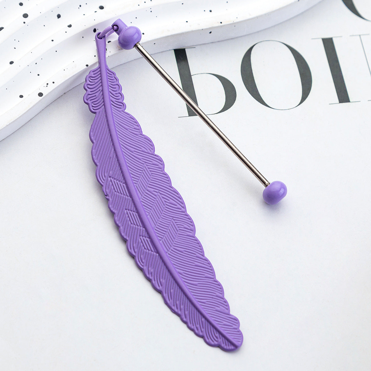 Wholesale Beadable Bar Feather Bookmark DIY Beaded Bookmark ACC-BM-HuaH002