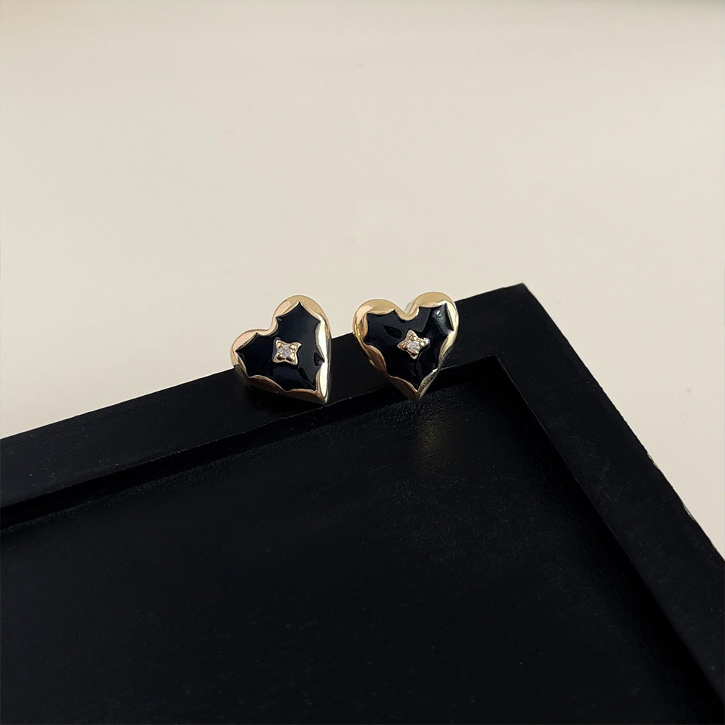 Wholesale  Black Oil Drop Earrings