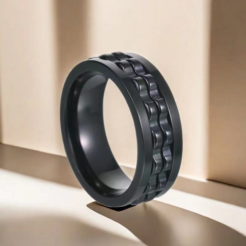 Wholesale Titanium Steel Rings Men’s Rings ACC-RS-Xinj007