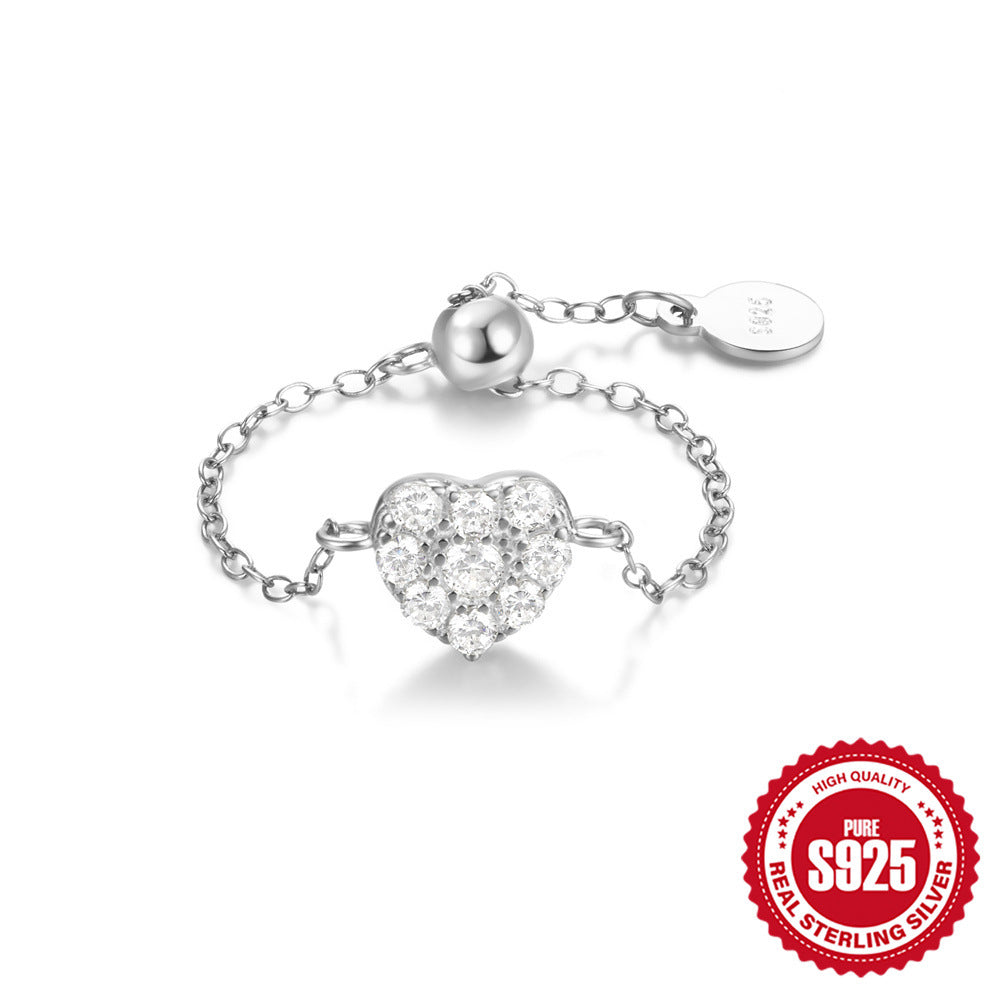 Wholesale  925 sterling silver lovely butterfly diamond ring