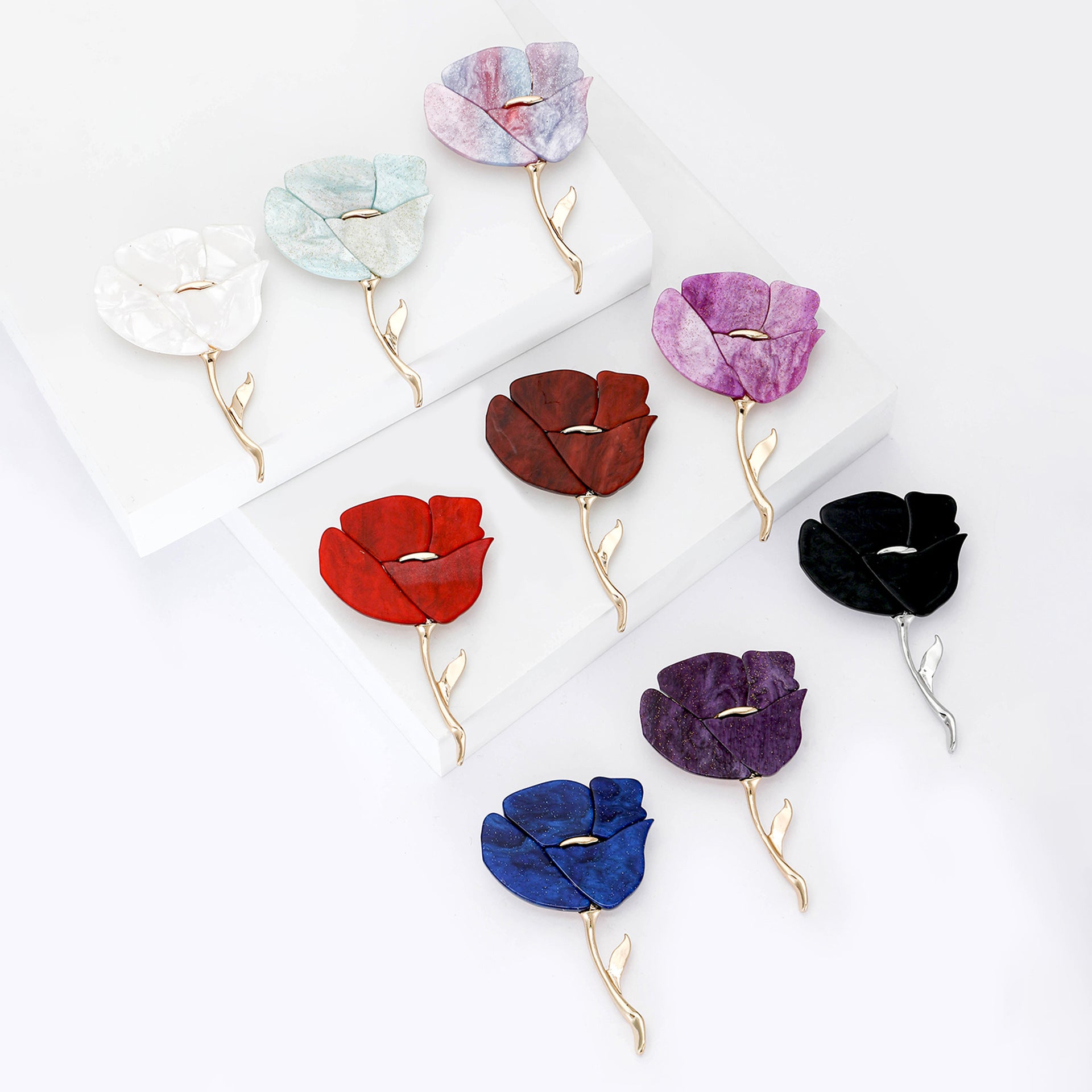 Wholesale Sweet Red Brooch Alloy Pin Fashionable Women S Decorative Accessory For Daily Outfits