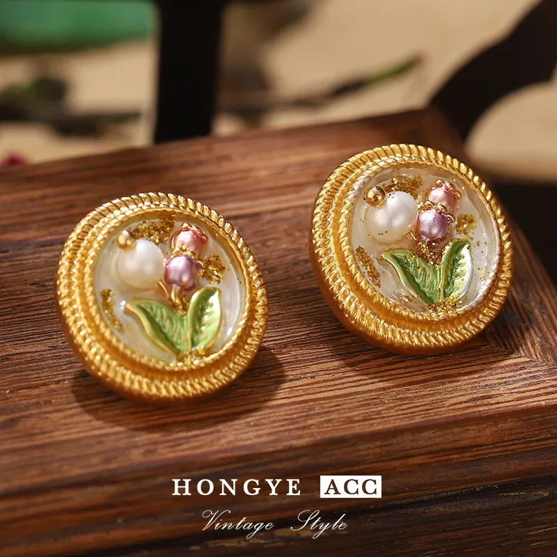 Wholesale Retro Natural Pearl Earrings