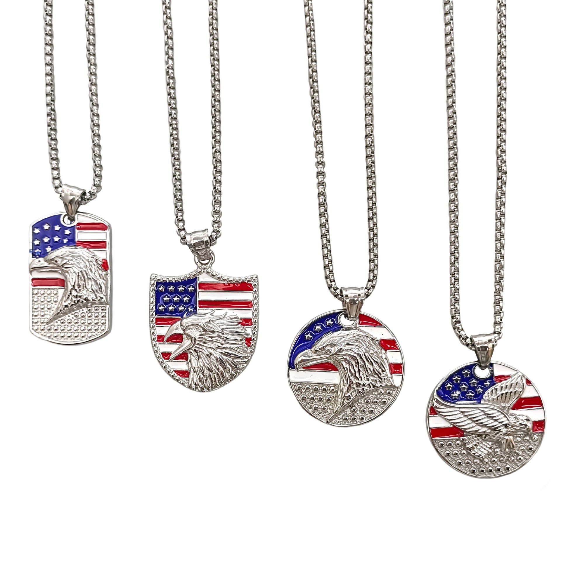 Wholesale Hip Hop Eagle Stainless Steel Necklace ACC-NE-Ruig008