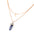 Wholesale Glass  Column Neck Chain Double Layer Moon Crescent Bullet Pendant Necklace