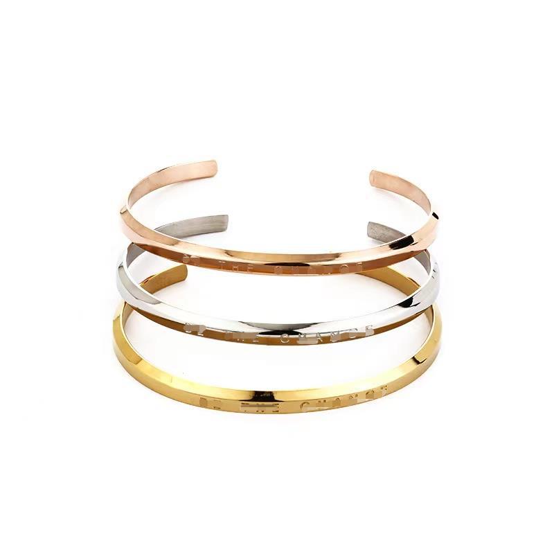 Wholesale opening  titanium steel valentine bracelet