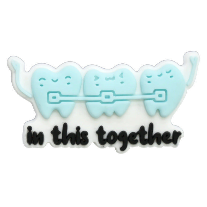 Wholesale Random 100pcs Protect Teeth Shoes Accessories Shoes Charms