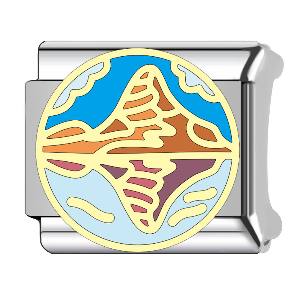 Wholesale  Italian Charm Bracelet 9mm DIY  Cartoon   Creative Stainless Steel Composable Bracelet