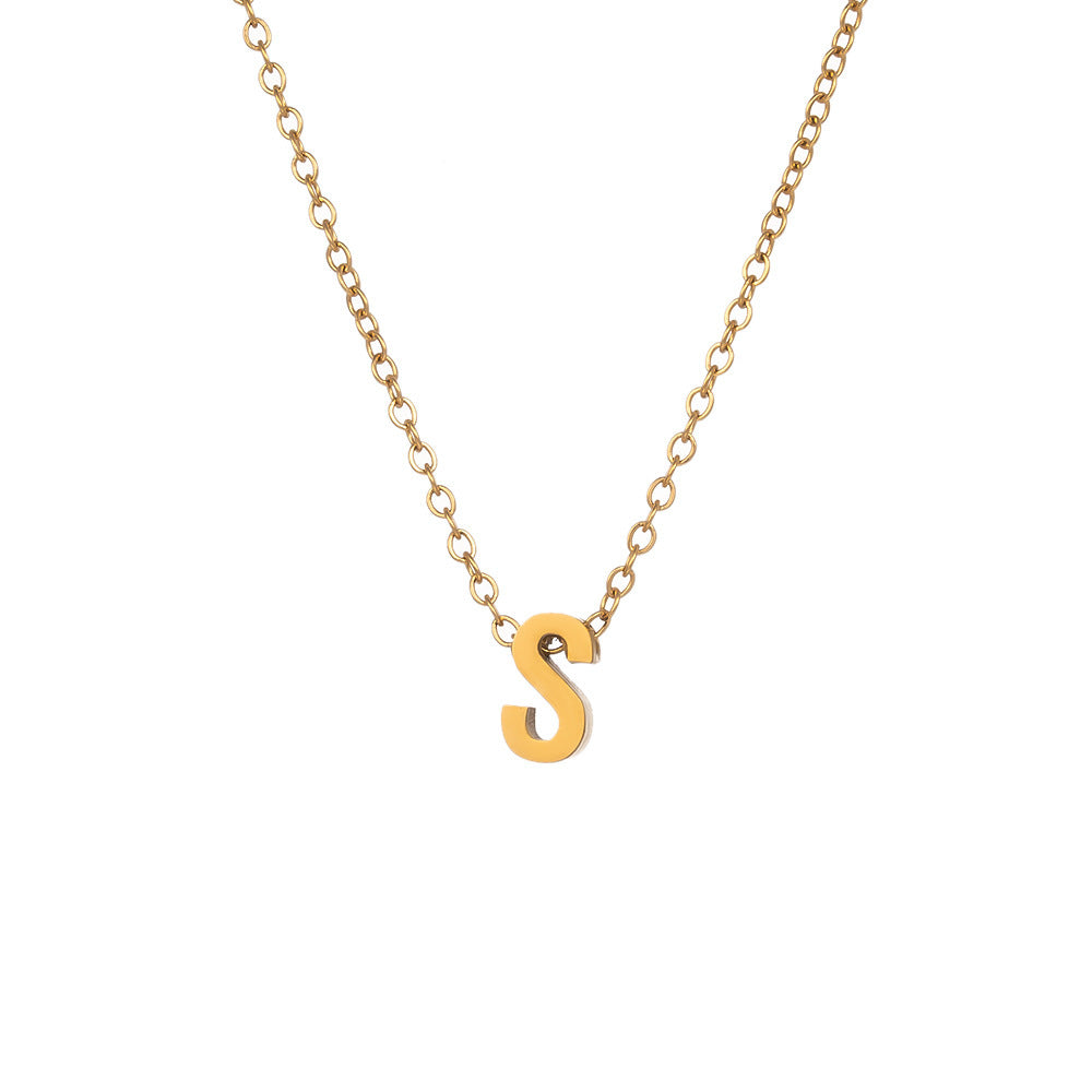 Wholesale Titanium Steel Necklace Letter Necklace ACC-NE-XuHao001