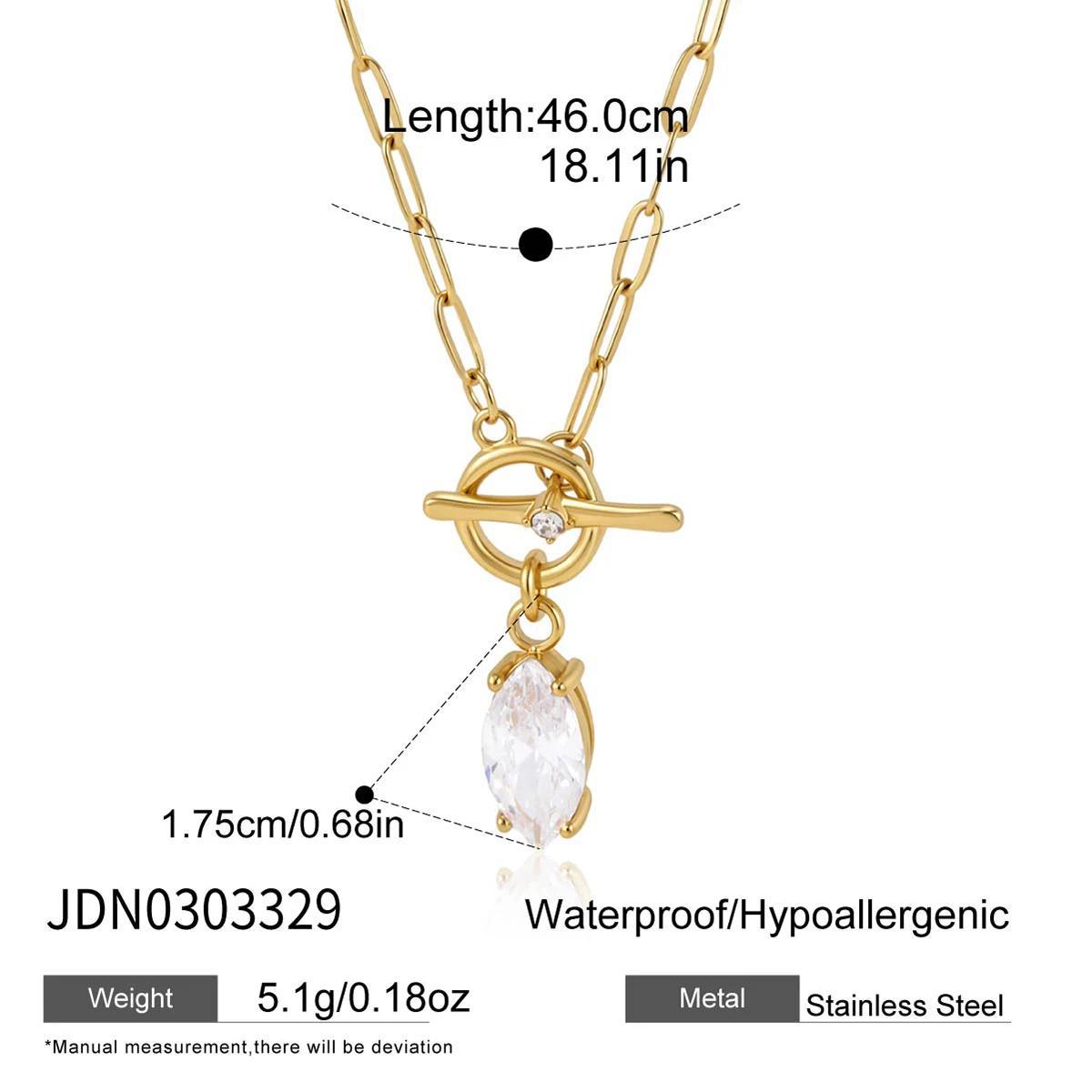 Wholesale Old Money Style Stainless Steel Zircon Clavicle Necklace Fashion Jewelry Accessory Gift