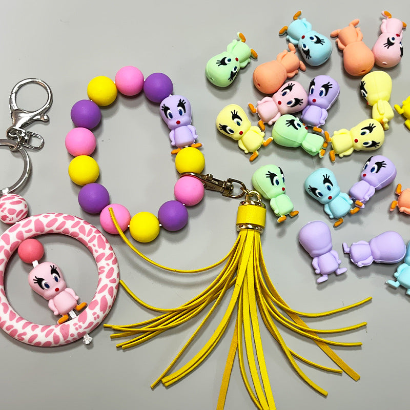 Wholesale 10pcs Little Yellow Duck Series Focal Beads DIY Bead Accessories