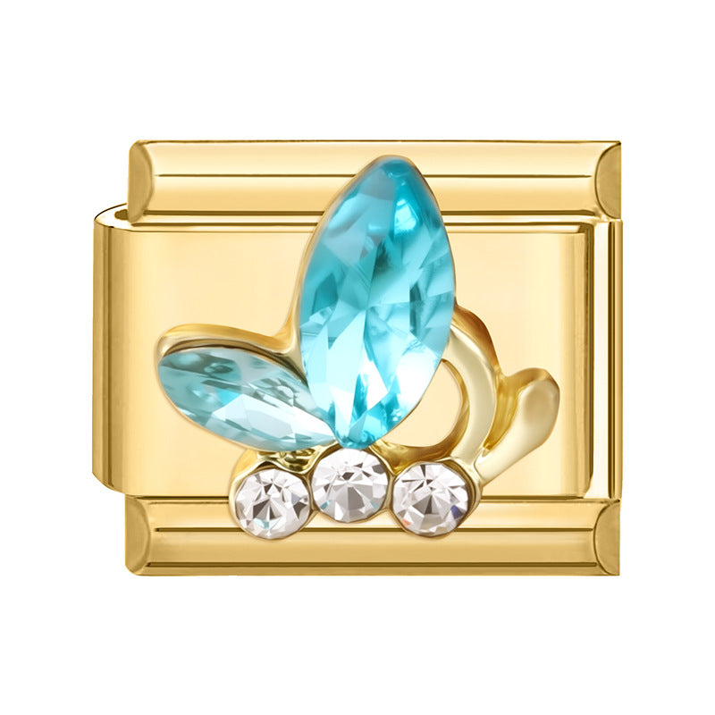 Wholesale Italian Charm Bracelet 9mm DIY Splicing Gold  Stainless Steel Composable Bracelet