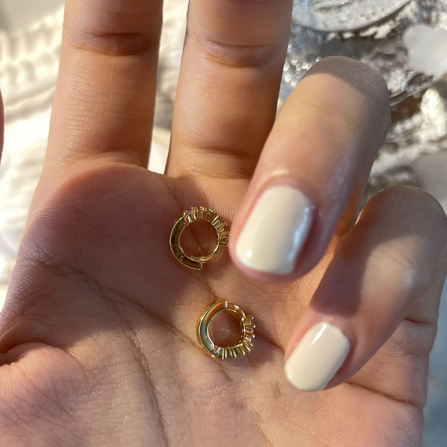 Wholesale Korean Style Gold Plated Copper Mini Diamond Earrings Women Light Luxury
