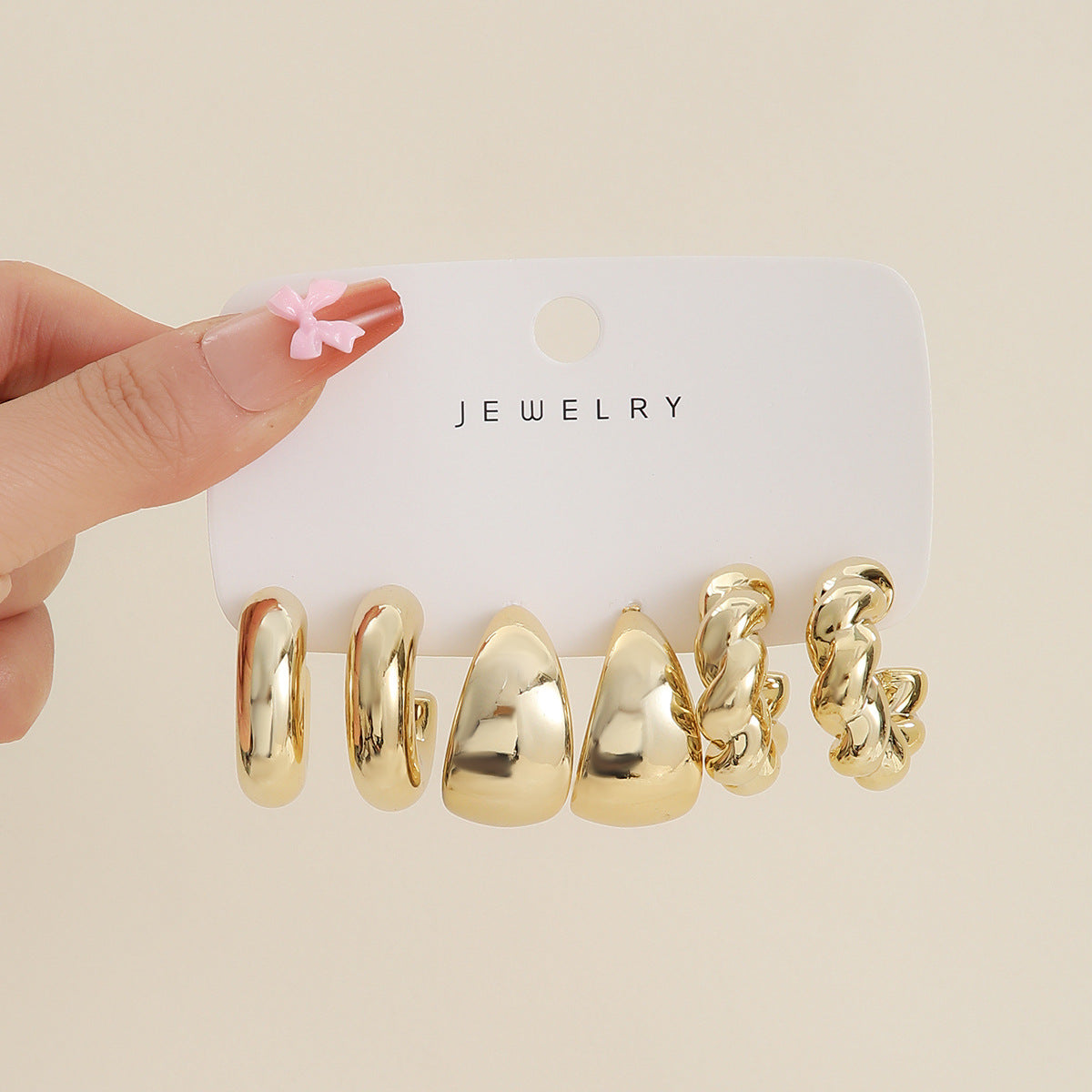 Wholesale  Gold Plated Ring Teardrop Earrings