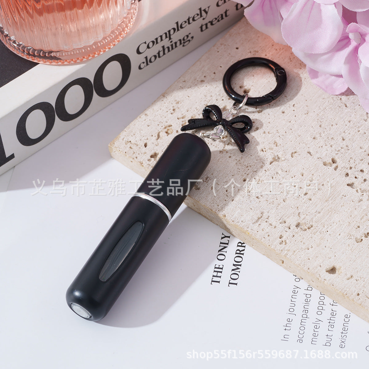 Wholesale 5ml aluminum tube perfume dispenser Keychains