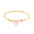 Wholesale  stainless steel 18k  not fade love drop oil open bracelet