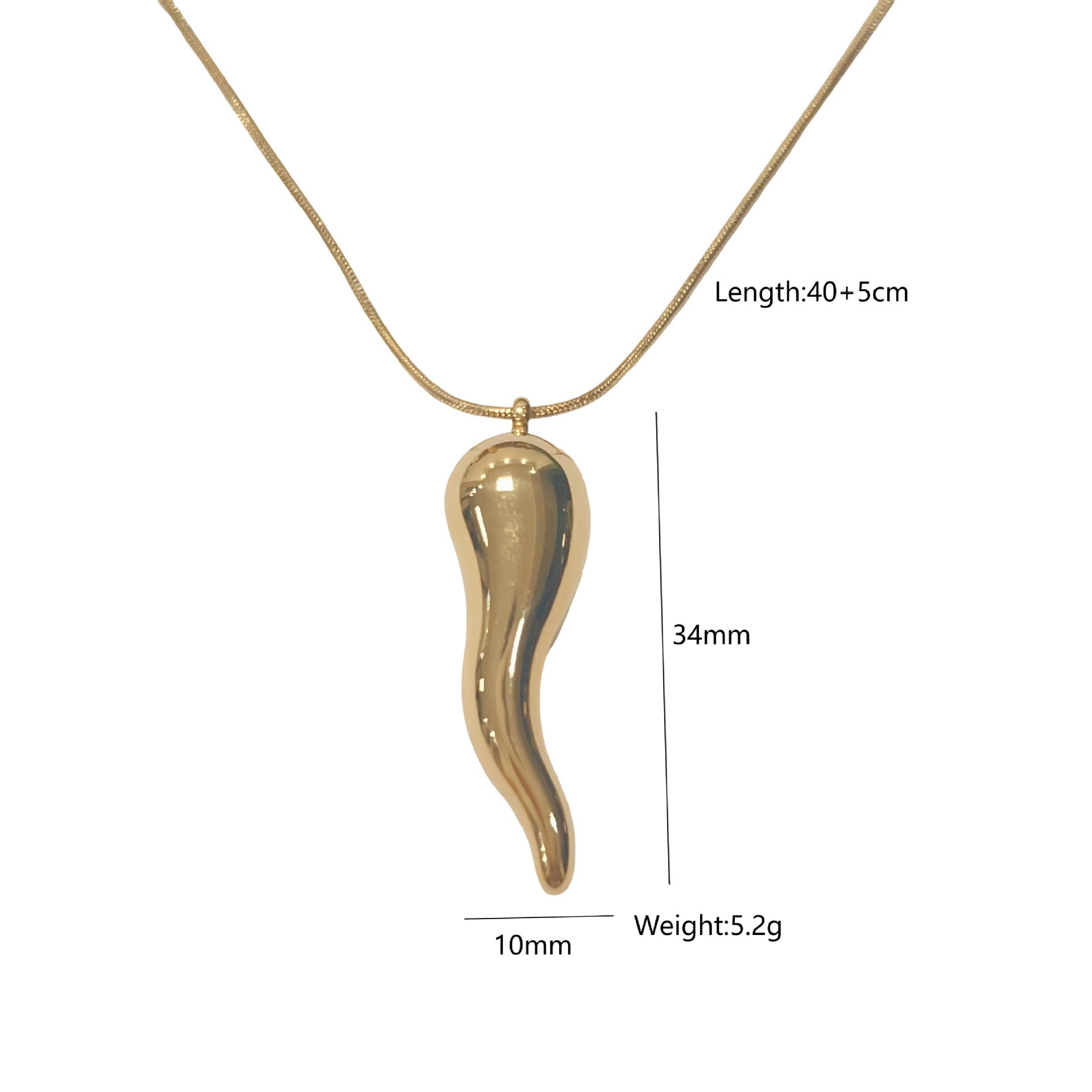 Wholesale stainless steel moon love pepper pendant  clavicle chain