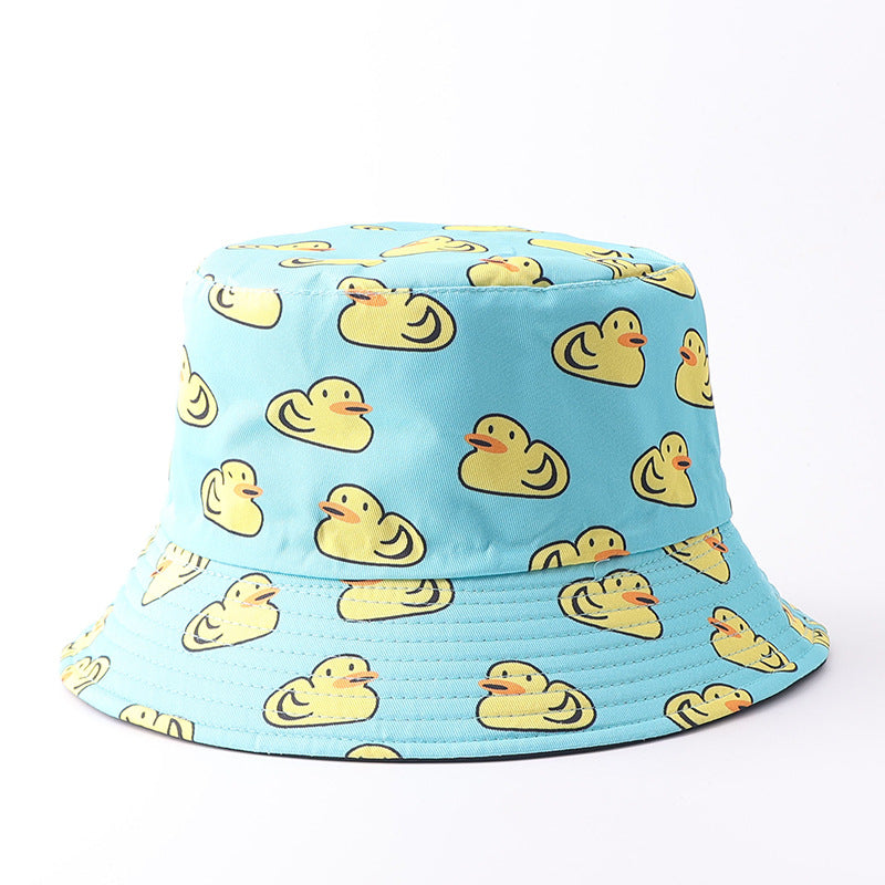Wholesale Digital Print Yellow Duck Bucket Hat Fashion Party Accessory Gift