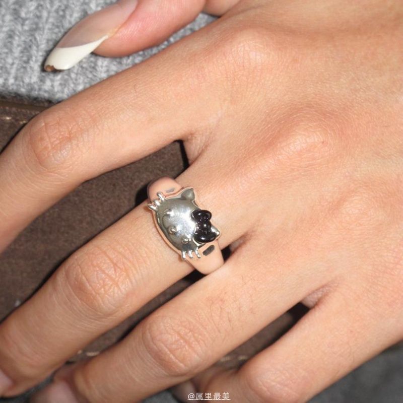 Wholesale Cute Cat Bow Index Finger Ring