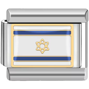 Wholesale Italian Charm Bracelet 9mm DIY Splicing Classic Flag Series Stainless Steel Composable Bracelet