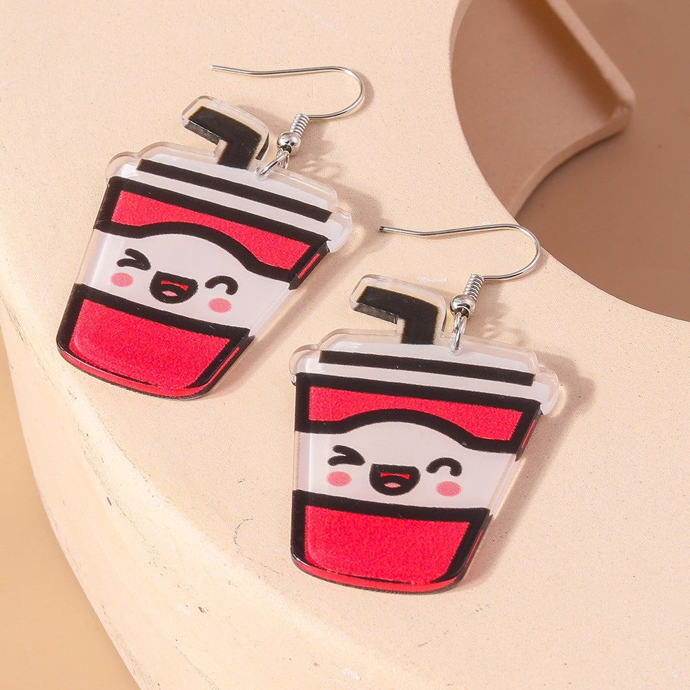 Wholesale Coke beer ear hook earrings