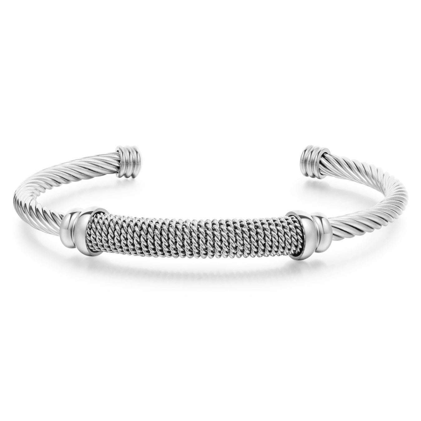 Wholesale  Titanium Steel Plated C-shaped Opening Bracelet