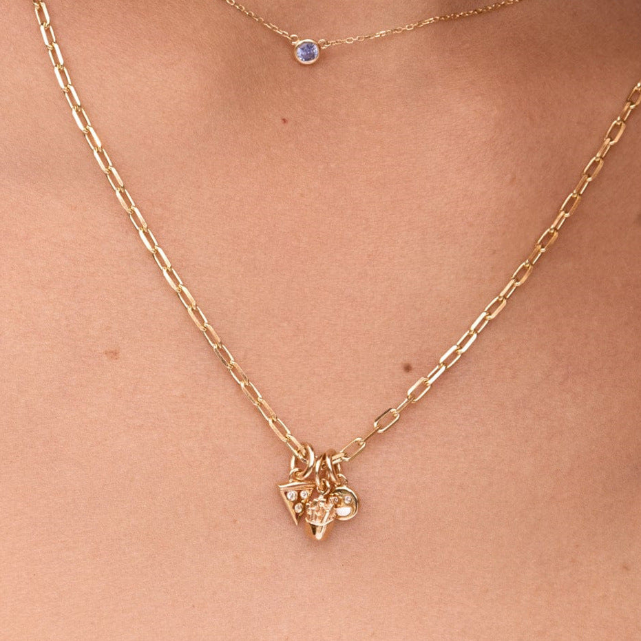 Wholesale December Birthstone Pendant  Mother's Day Color Preservation Vacuum Furnace Plating 18K Gold Necklaces