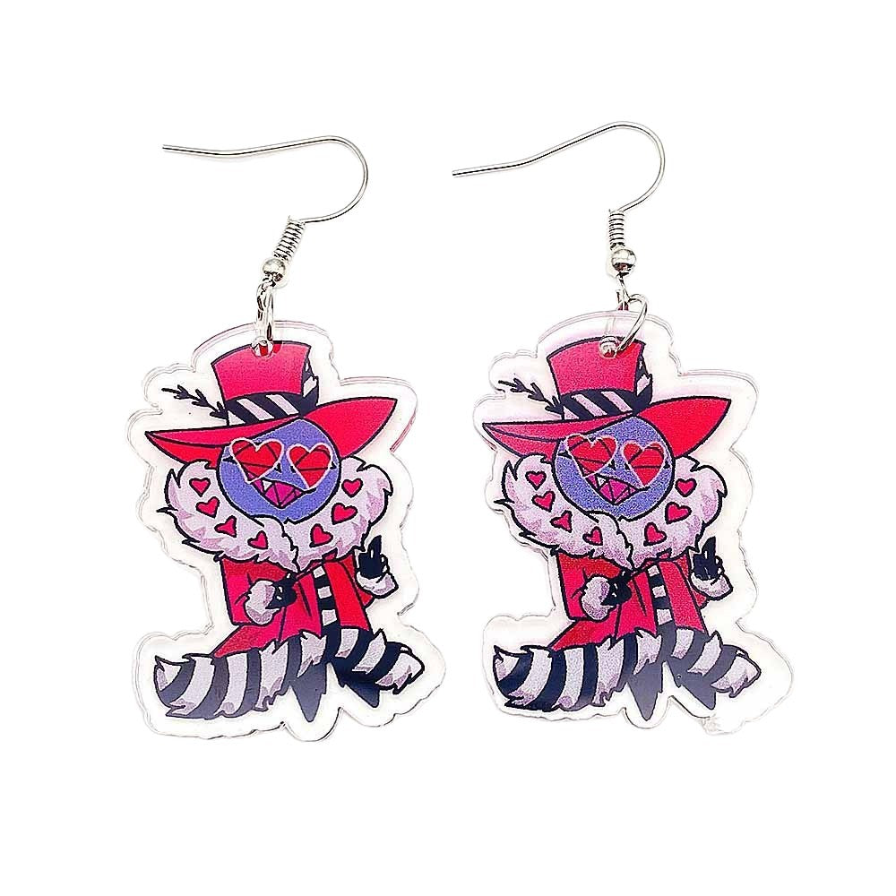 Wholesale Cartoon Alastor Acrylic Printed Earrings