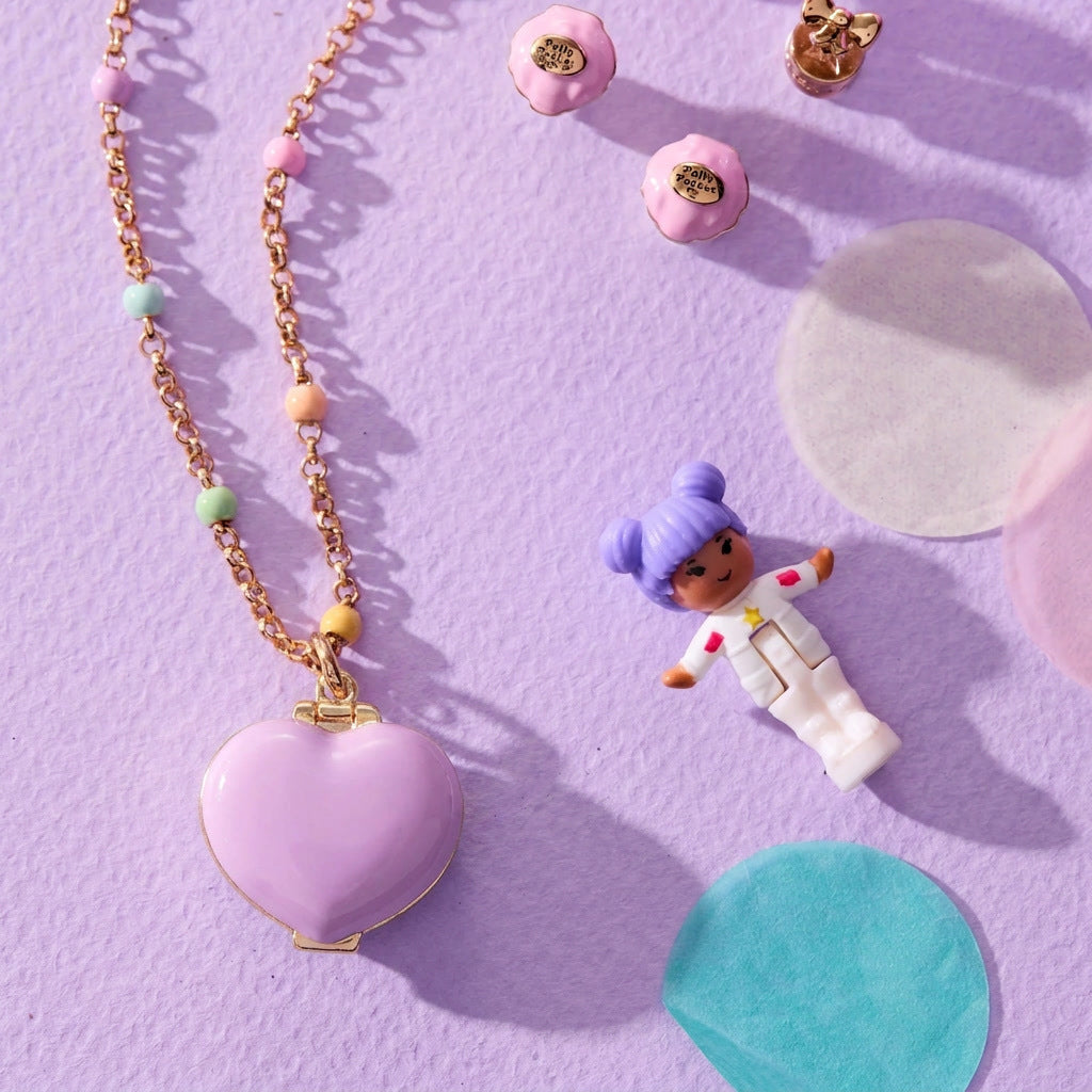 Wholesale Fashion Heart Locket Necklace For Women Copper Pink Gold Plated Cute Star Pendant Jewelry Gift