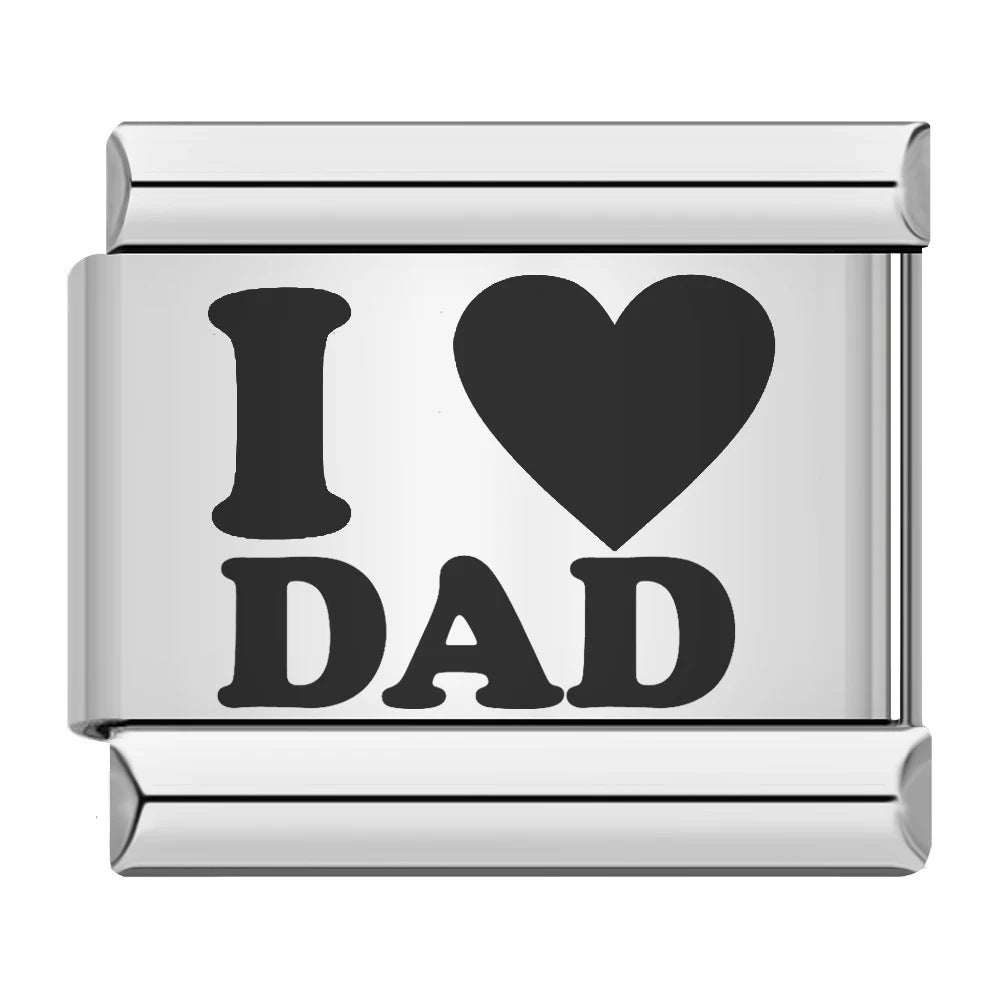 Wholesale 9mm Italian Charm Starter Bracelets DIY Laser Single Section Creative Stainless Steel Composable Bracelet