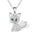 Wholesale  cute color cat diamond pendant simple jewelry  necklace