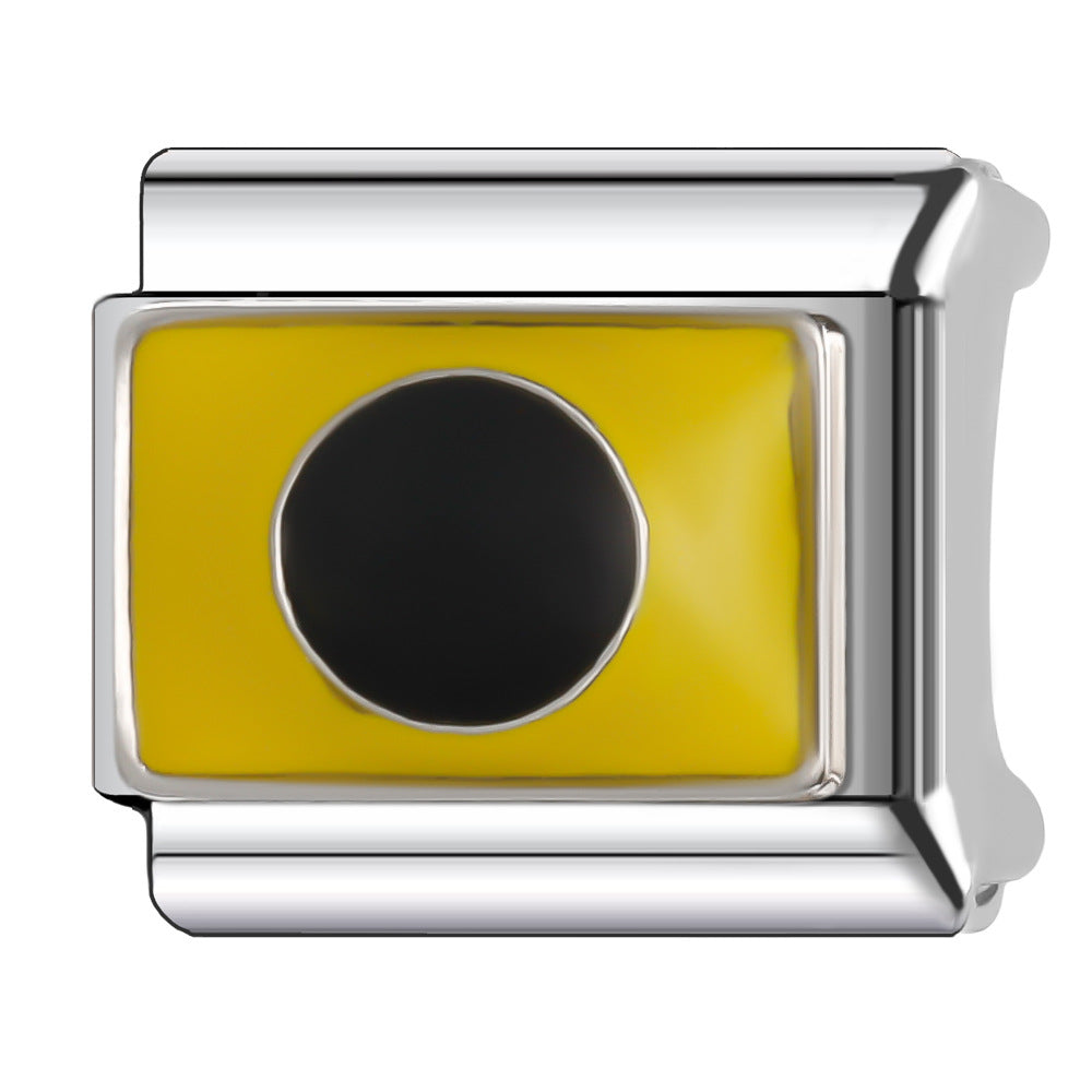 Wholesale Italian Charm Bracelet 9mm DIY Splicing Creative Pattern Stainless Steel Composable Bracelet