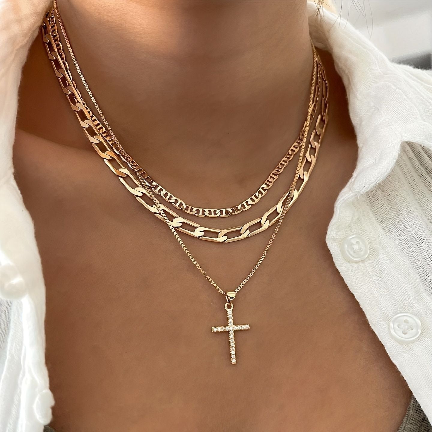 Wholesale Retro Fashion Multi Layer Thin Chain Choker Necklace With Sun Moon Star Pendant Women S Everyday Jewelry Accessory Boutique Resale