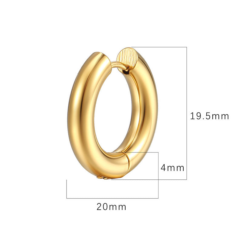 Wholesale Simple 4mm Titanium Steel Ear Ring All-match Fashionable Ear Accessories