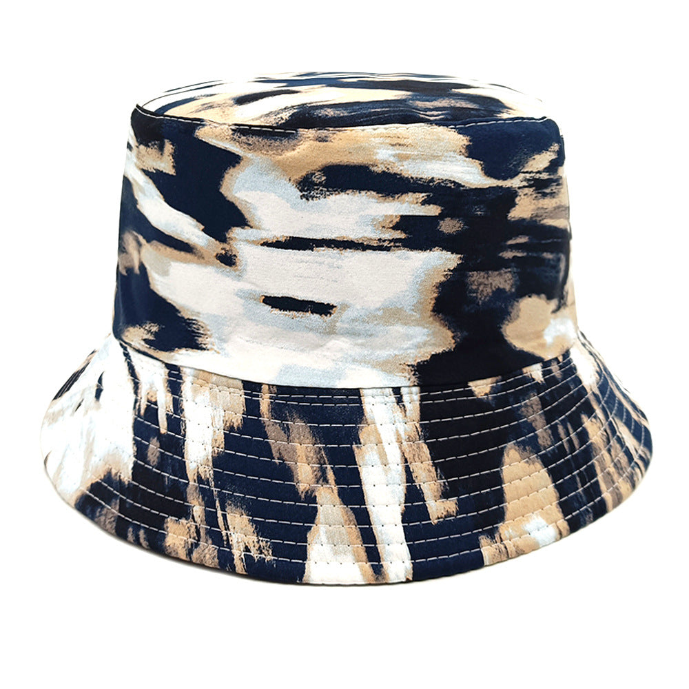 Wholesale Tie-dye graffiti bucket hat double-sided